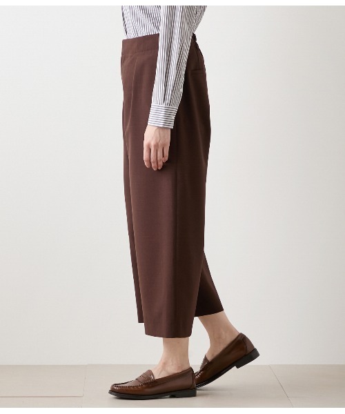 ニューヨーカー（NEWYORKER）/ウーステッドポリエステル ワンタックガウチョパンツ ウーステッドポリエステル ワンタックガウチョパンツ（その他パンツ