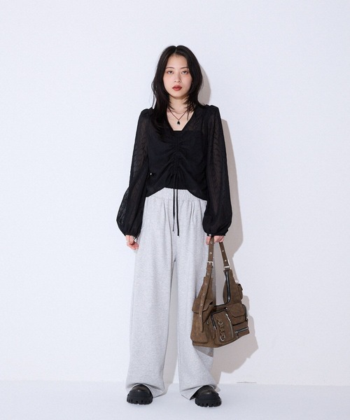 JEANASIS（ジーナシス）の「2WAYレースドロストブラウス/592543（シャツ/ブラウス・レディース・オフホワイト/ブラック・FREE）」の12枚目の写真