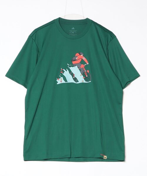 adidas（アディダス）の「アディダス adidas クライマクール ドゥードル ハント バイク グラフィック Tシャツ（Tシャツ/カットソー・メンズ・ブラック/グリーン/ホワイト・S/M/L/LL/3L）」の20枚目の写真