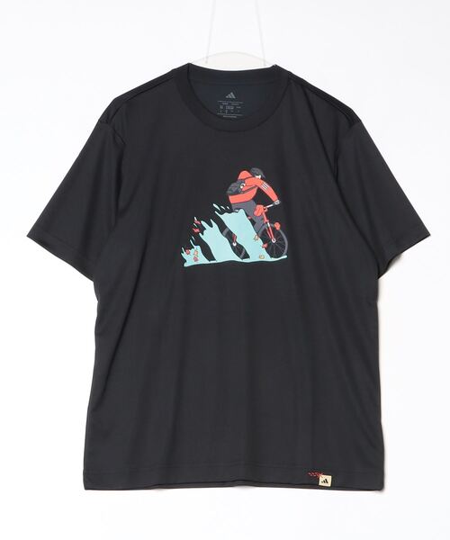adidas（アディダス）の「アディダス adidas クライマクール ドゥードル ハント バイク グラフィック Tシャツ（Tシャツ/カットソー・メンズ・ブラック/グリーン/ホワイト・S/M/L/LL/3L）」の22枚目の写真