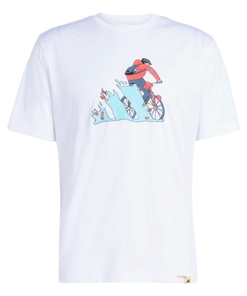 adidas（アディダス）の「アディダス adidas クライマクール ドゥードル ハント バイク グラフィック Tシャツ（Tシャツ/カットソー・メンズ・ブラック/グリーン/ホワイト・S/M/L/LL/3L）」の7枚目の写真