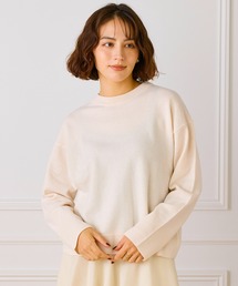 【ご家庭で洗える】ウール100%クルーネックニット