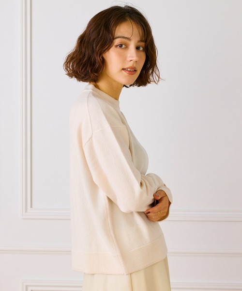 セール】【ご家庭で洗える】ウール100％クルーネックニット（ニット