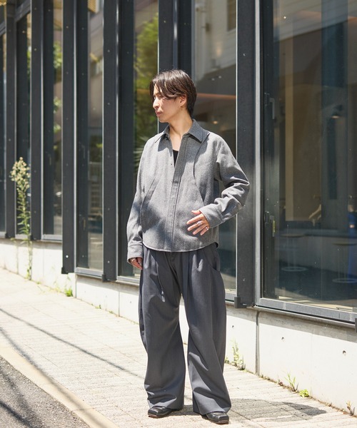 NVRFRGT（ネヴァーフォーゲット）の「WOOL FLY FRONT LONG SLEEVE SHIRT（シャツ/ブラウス・メンズ・ダークグレー/グレー/ブラウン・1/2）」の8枚目の写真