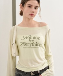 【GENERAL IDEA】Wide Neck Lettering Long Sleeve ティーシャツ GENERAL IDEA｜ジェネラルアイデアのTシャツ/カットソー（長袖
