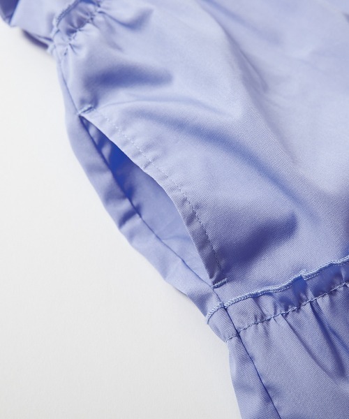 devirock（デビロック）の「ちょっぴり背伸び ふんわり ティアード 長袖 シャツワンピース（ワンピース・キッズ・ホワイト系/ブラック系/ブルー系・100cm/110cm/120cm/130cm/140cm/150cm/160cm）」の13枚目の写真