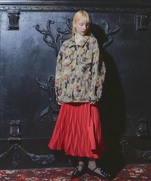 manana suerte（マニャーナスエルテ）の「デザインプリーツロングスカート（スカート・レディース・ゴールド/レッド/ブラック・FREE）」の21枚目の写真