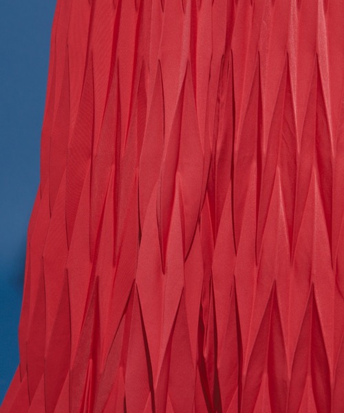 manana suerte（マニャーナスエルテ）の「デザインプリーツロングスカート（スカート・レディース・ゴールド/レッド/ブラック・FREE）」の18枚目の写真