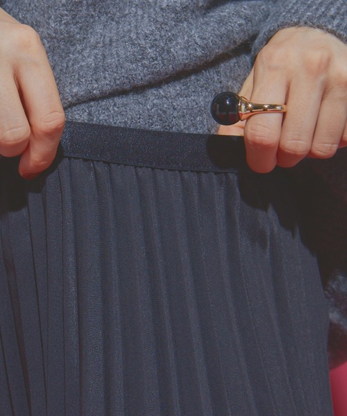 manana suerte（マニャーナスエルテ）の「デザインプリーツロングスカート（スカート・レディース・ゴールド/レッド/ブラック・FREE）」の7枚目の写真