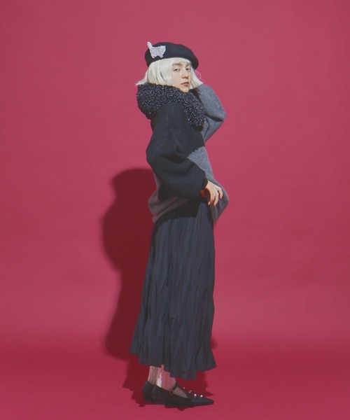 manana suerte（マニャーナスエルテ）の「デザインプリーツロングスカート（スカート・レディース・ゴールド/レッド/ブラック・FREE）」の11枚目の写真