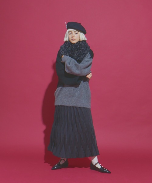 manana suerte（マニャーナスエルテ）の「デザインプリーツロングスカート（スカート・レディース・ゴールド/レッド/ブラック・FREE）」の9枚目の写真