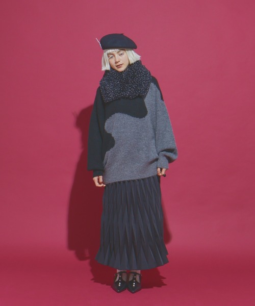 manana suerte（マニャーナスエルテ）の「デザインプリーツロングスカート（スカート・レディース・ゴールド/レッド/ブラック・FREE）」の10枚目の写真