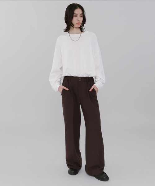 WEGO（ウィゴー）の「WEGO/ローライズバギーフレアスラックス（スラックス・メンズ・ダークグレー/ブラック/ブラウン・MEDIUM/LARGE）」の13枚目の写真