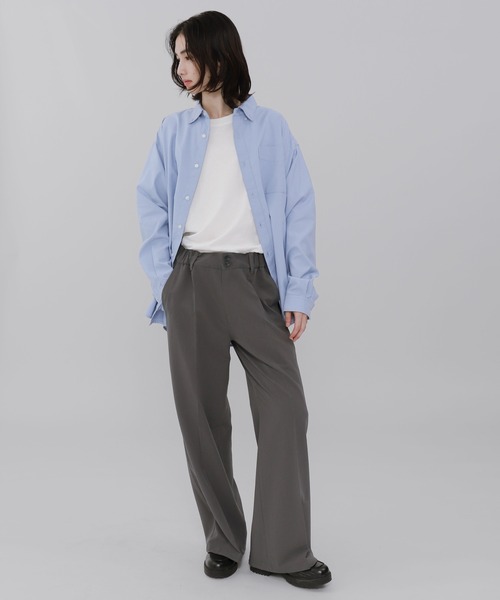 WEGO（ウィゴー）の「WEGO/ローライズバギーフレアスラックス（スラックス・メンズ・ダークグレー/ブラック/ブラウン・MEDIUM/LARGE）」の12枚目の写真