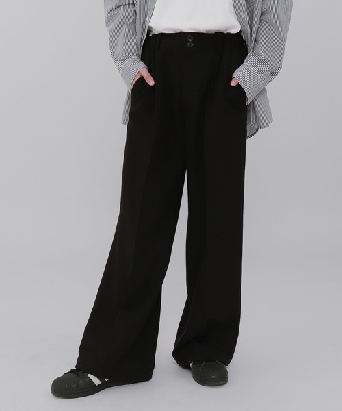 WEGO（ウィゴー）の「WEGO/ローライズバギーフレアスラックス（スラックス・メンズ・ダークグレー/ブラック/ブラウン・MEDIUM/LARGE）」の19枚目の写真