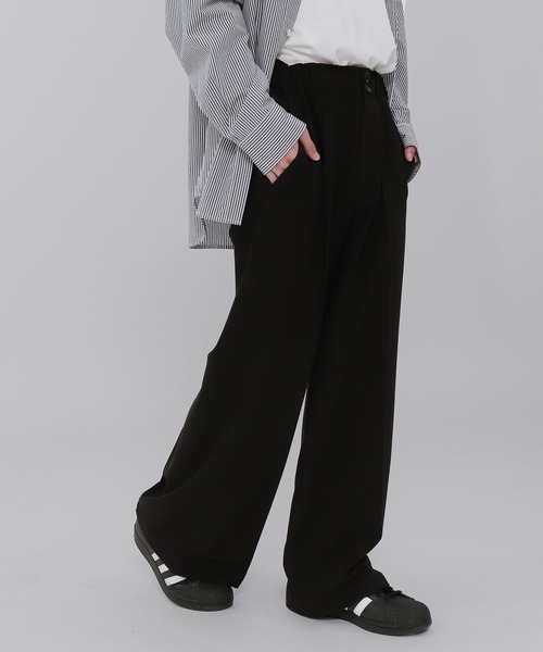 WEGO（ウィゴー）の「WEGO/ローライズバギーフレアスラックス（スラックス・メンズ・ダークグレー/ブラック/ブラウン・MEDIUM/LARGE）」の20枚目の写真