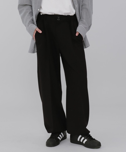 WEGO（ウィゴー）の「WEGO/ローライズバギーフレアスラックス（スラックス・メンズ・ダークグレー/ブラック/ブラウン・MEDIUM/LARGE）」の22枚目の写真