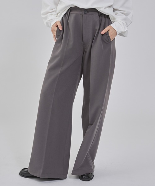 WEGO（ウィゴー）の「WEGO/ローライズバギーフレアスラックス（スラックス・メンズ・ダークグレー/ブラック/ブラウン・MEDIUM/LARGE）」の7枚目の写真