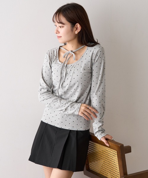 セール】【MAGASIN DE MODE Chou Chou】ドットリボン付きプル