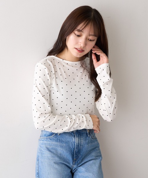 MAGASIN DE MODE Chou Chou（マガジンデモードシュシュ）の「【MAGASIN DE MODE Chou Chou】ドットリボン付きプルオーバー DTK（Tシャツ/カットソー・レディース・ブラック/オフホワイト/グレー・FREE）」の15枚目の写真