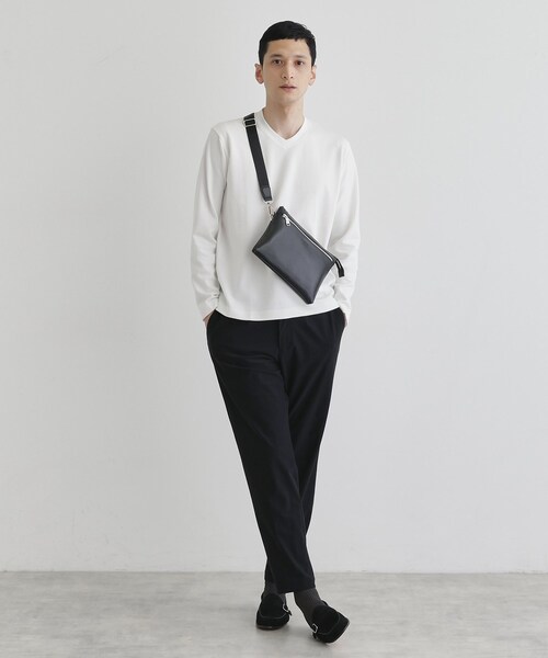 TAKEO KIKUCHI(タケオキクチ)の「アニリンレザー 2WAYクラッチ(クラッチバッグ・メンズ・ダークブラウン/ブラック・00)」の6枚目の写真