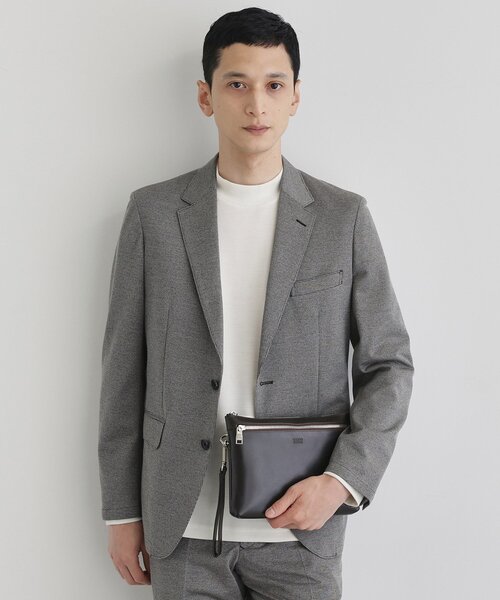 TAKEO KIKUCHI(タケオキクチ)の「アニリンレザー 2WAYクラッチ(クラッチバッグ・メンズ・ダークブラウン/ブラック・00)」の5枚目の写真