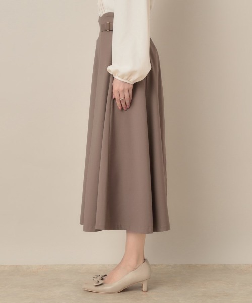 couture brooch（クチュールブローチ）の「【大人可愛い・通勤】スカラウエスト サイドベルト パネルスカート（スカート・レディース・ネイビー/ボルドー/アイボリー/ブラウン系その他・38/40/42）」の10枚目の写真