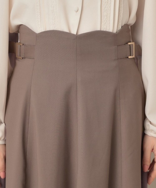 couture brooch（クチュールブローチ）の「【大人可愛い・通勤】スカラウエスト サイドベルト パネルスカート（スカート・レディース・ネイビー/ボルドー/アイボリー/ブラウン系その他・38/40/42）」の12枚目の写真