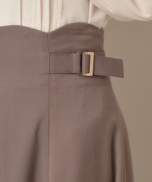 couture brooch（クチュールブローチ）の「【大人可愛い・通勤】スカラウエスト サイドベルト パネルスカート（スカート・レディース・ネイビー/ボルドー/アイボリー/ブラウン系その他・38/40/42）」の13枚目の写真