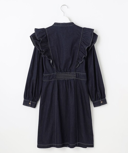 Feroux（フェルゥ）の「デニムミディ ワンピース（ワンピース・レディース・ブラック系/ネイビー系・SMALL/MEDIUM）」の3枚目の写真