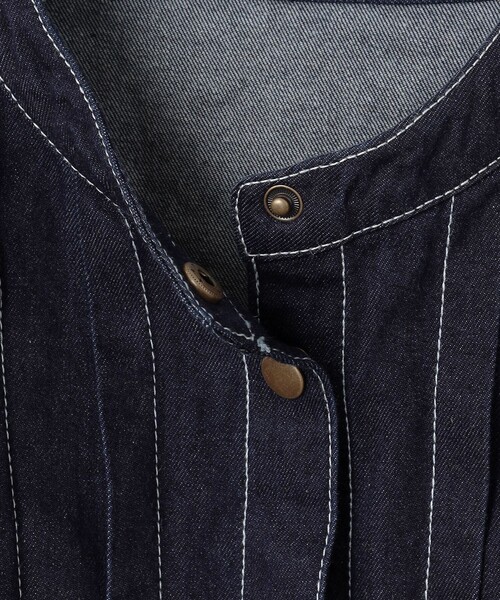Feroux（フェルゥ）の「デニムミディ ワンピース（ワンピース・レディース・ブラック系/ネイビー系・SMALL/MEDIUM）」の6枚目の写真