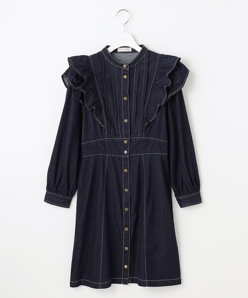 Feroux（フェルゥ）の「デニムミディ ワンピース（ワンピース・レディース・ブラック系/ネイビー系・SMALL/MEDIUM）」の7枚目の写真