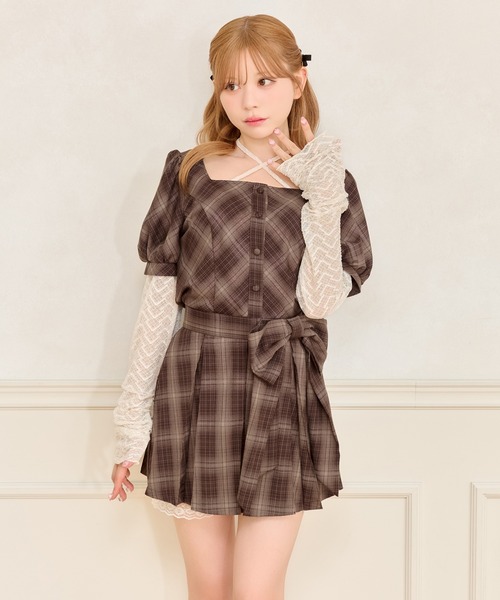 apres jour（アプレジュール）の「クロスリボン長袖インナー（Tシャツ/カットソー・レディース・ブラック/アイボリー/ホワイト系その他2/ブラック系その他・X-LARGE/フリー）」の12枚目の写真