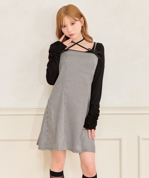 apres jour（アプレジュール）の「クロスリボン長袖インナー（Tシャツ/カットソー・レディース・ブラック/アイボリー/ホワイト系その他2/ブラック系その他・X-LARGE/フリー）」の15枚目の写真