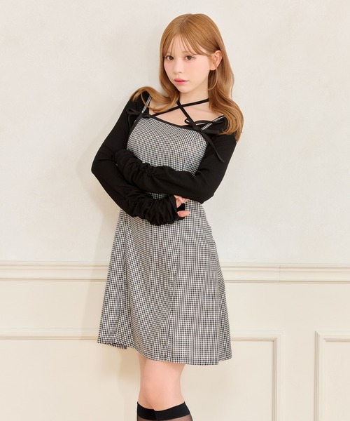 apres jour（アプレジュール）の「クロスリボン長袖インナー（Tシャツ/カットソー・レディース・ブラック/アイボリー/ホワイト系その他2/ブラック系その他・X-LARGE/フリー）」の17枚目の写真