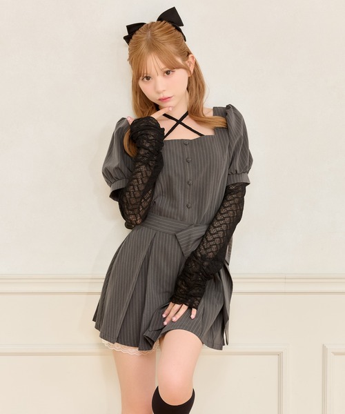 apres jour（アプレジュール）の「クロスリボン長袖インナー（Tシャツ/カットソー・レディース・ブラック/アイボリー/ホワイト系その他2/ブラック系その他・X-LARGE/フリー）」の21枚目の写真