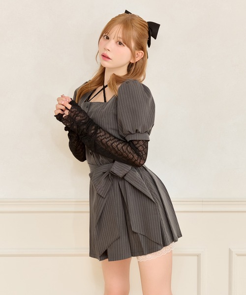 apres jour（アプレジュール）の「クロスリボン長袖インナー（Tシャツ/カットソー・レディース・ブラック/アイボリー/ホワイト系その他2/ブラック系その他・X-LARGE/フリー）」の22枚目の写真