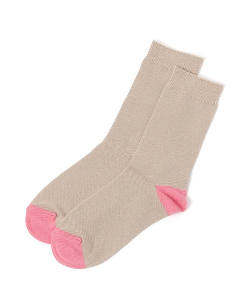 BAYFLOW（ベイフロー）の「バイカラーソックス（ソックス/靴下・レディース・ベージュ/ブラック/サックスブルー/グレー・FREE）」の3枚目の写真