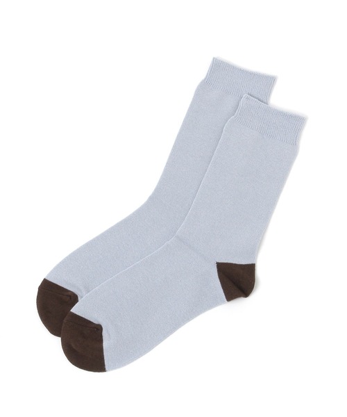 BAYFLOW（ベイフロー）の「バイカラーソックス（ソックス/靴下・レディース・ベージュ/ブラック/サックスブルー/グレー・FREE）」の4枚目の写真