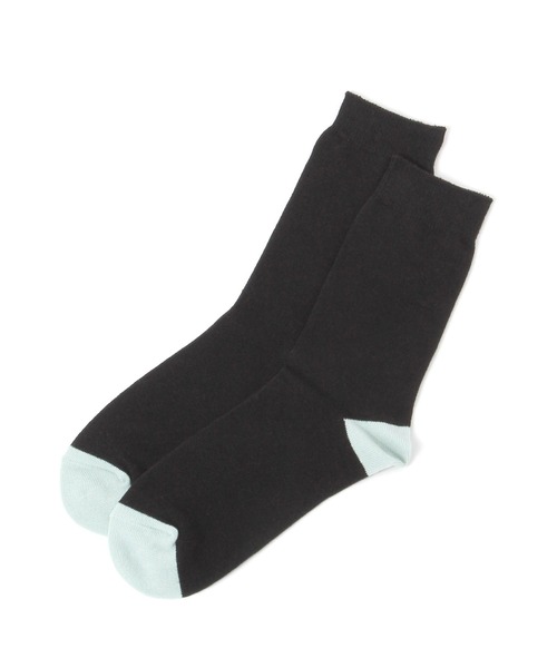 BAYFLOW（ベイフロー）の「バイカラーソックス（ソックス/靴下・レディース・ベージュ/ブラック/サックスブルー/グレー・FREE）」の2枚目の写真