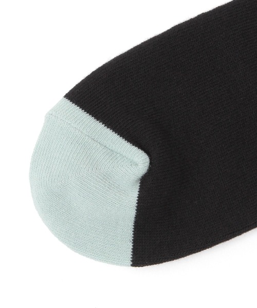 BAYFLOW（ベイフロー）の「バイカラーソックス（ソックス/靴下・レディース・ベージュ/ブラック/サックスブルー/グレー・FREE）」の7枚目の写真