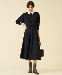 martinique（マルティニーク）の「衿ドルマンニットワンピース（ワンピース）」