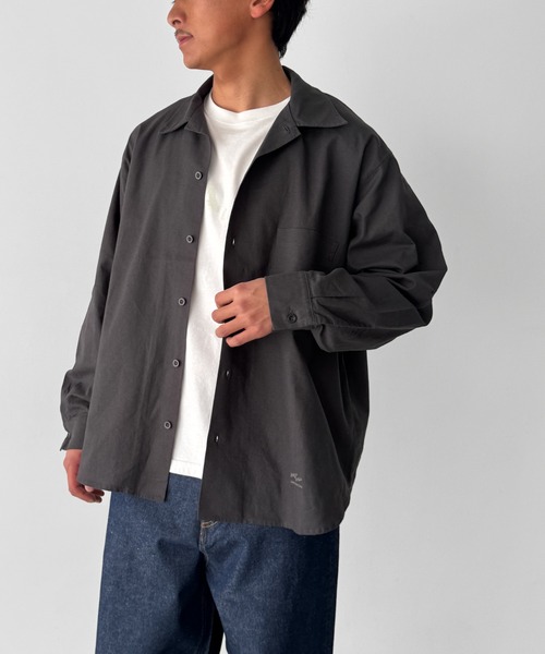 CANAL JEAN(キャナルジーン)の「ARMY TWILL コットンリネンユーティリティシャツ(シャツ/ブラウス・レディース・チャコールグレー・MEDIUM)」の6枚目の写真