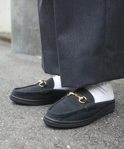 MANEBU(マネブ)の「MANEBU/マネブ BITCH SLIPPER SUEDE ビットローファースリッパ スエード ユニセックス(ローファー・メンズ・ブラック・36/37/38/41/42/43)」の12枚目の写真