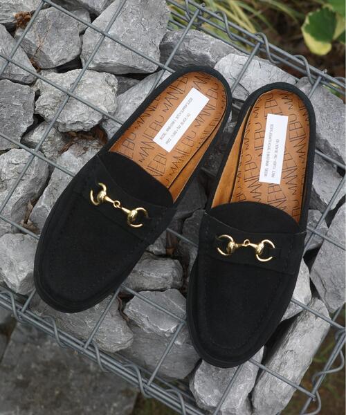 MANEBU(マネブ)の「MANEBU/マネブ BITCH SLIPPER SUEDE ビットローファースリッパ スエード ユニセックス(ローファー・メンズ・ブラック・36/37/38/41/42/43)」の19枚目の写真