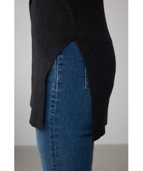 AZUL by moussy(アズールバイマウジー)の「Vネックリブニットカーディガン(カーディガン/ボレロ・レディース・ブラック/ダークグリーン/グレー・FREE)」の14枚目の写真