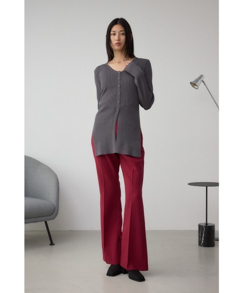AZUL by moussy(アズールバイマウジー)の「Vネックリブニットカーディガン(カーディガン/ボレロ・レディース・ブラック/ダークグリーン/グレー・FREE)」の17枚目の写真