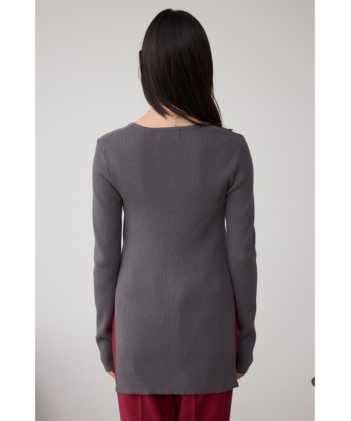 AZUL by moussy(アズールバイマウジー)の「Vネックリブニットカーディガン(カーディガン/ボレロ・レディース・ブラック/ダークグリーン/グレー・FREE)」の20枚目の写真