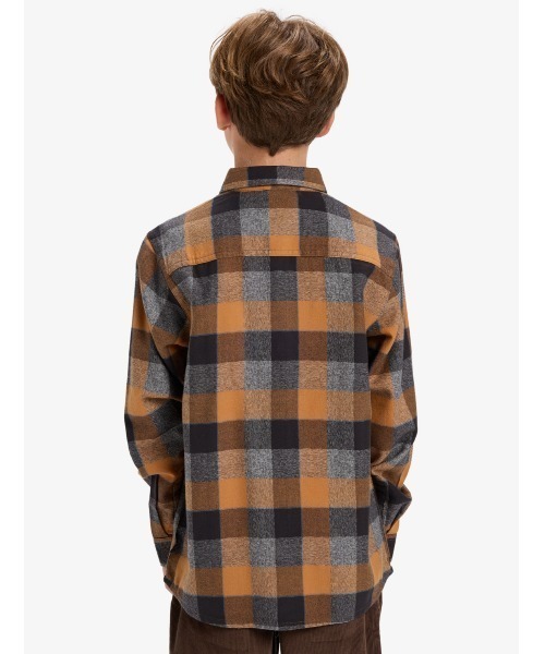 Quiksilver（クイックシルバー）の「MOTHERFLY PLAID YOUT /クイックシルバーキッズチェック柄長袖シャツ（シャツ/ブラウス・キッズ・レッド/ブラウン・150/140/130/160）」の3枚目の写真