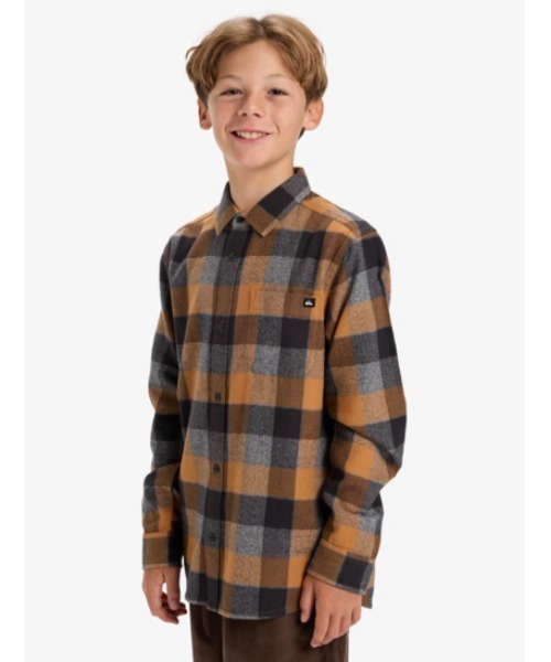Quiksilver（クイックシルバー）の「MOTHERFLY PLAID YOUT /クイックシルバーキッズチェック柄長袖シャツ（シャツ/ブラウス・キッズ・レッド/ブラウン・150/140/130/160）」の5枚目の写真